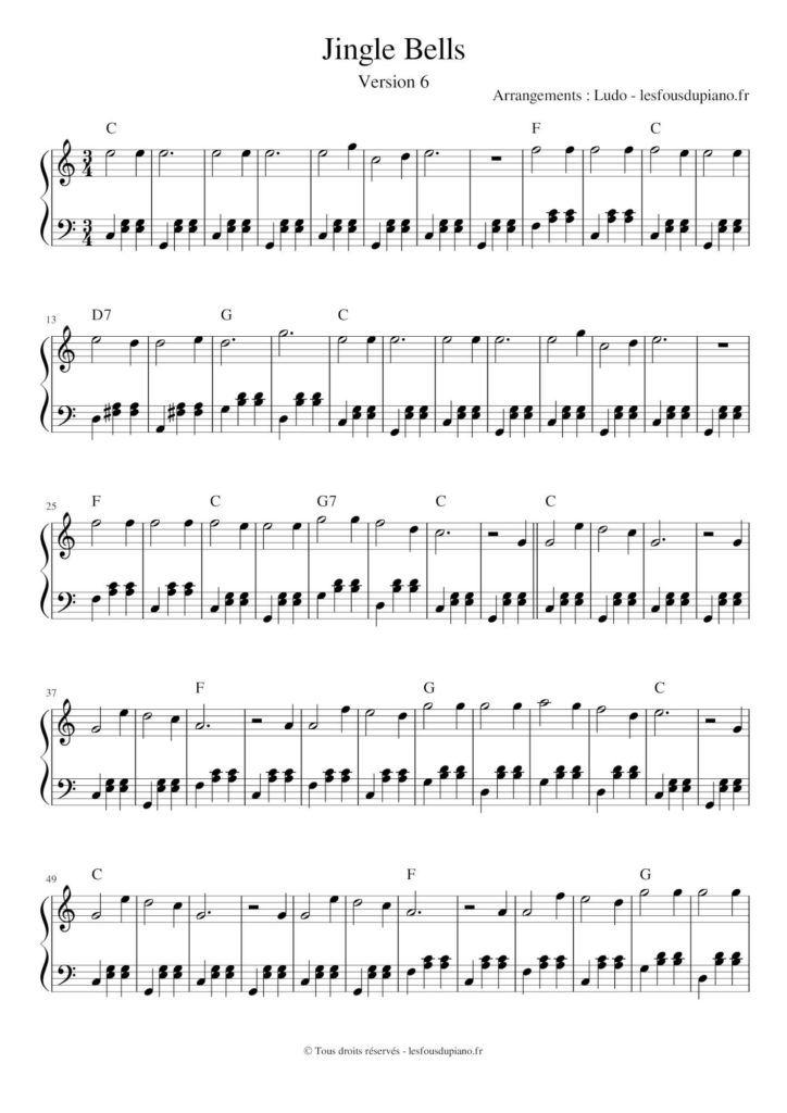 jingle Bells - Valse - partition - sheet